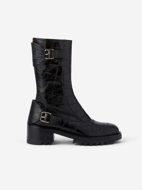Tamara Mellon Wanderer Patent Leather Boots 36